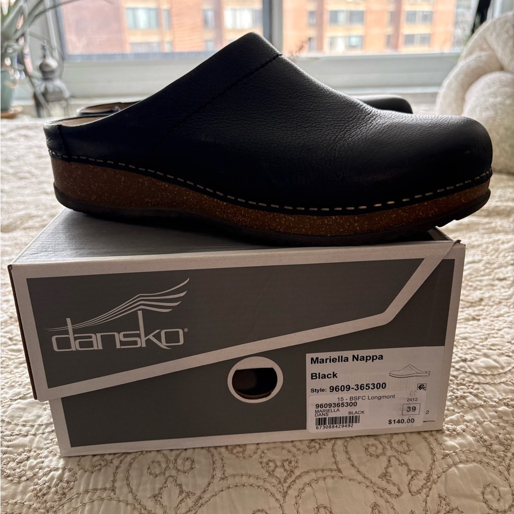 Dansko Mariella Nappa Cork Slip-ons Size 39
